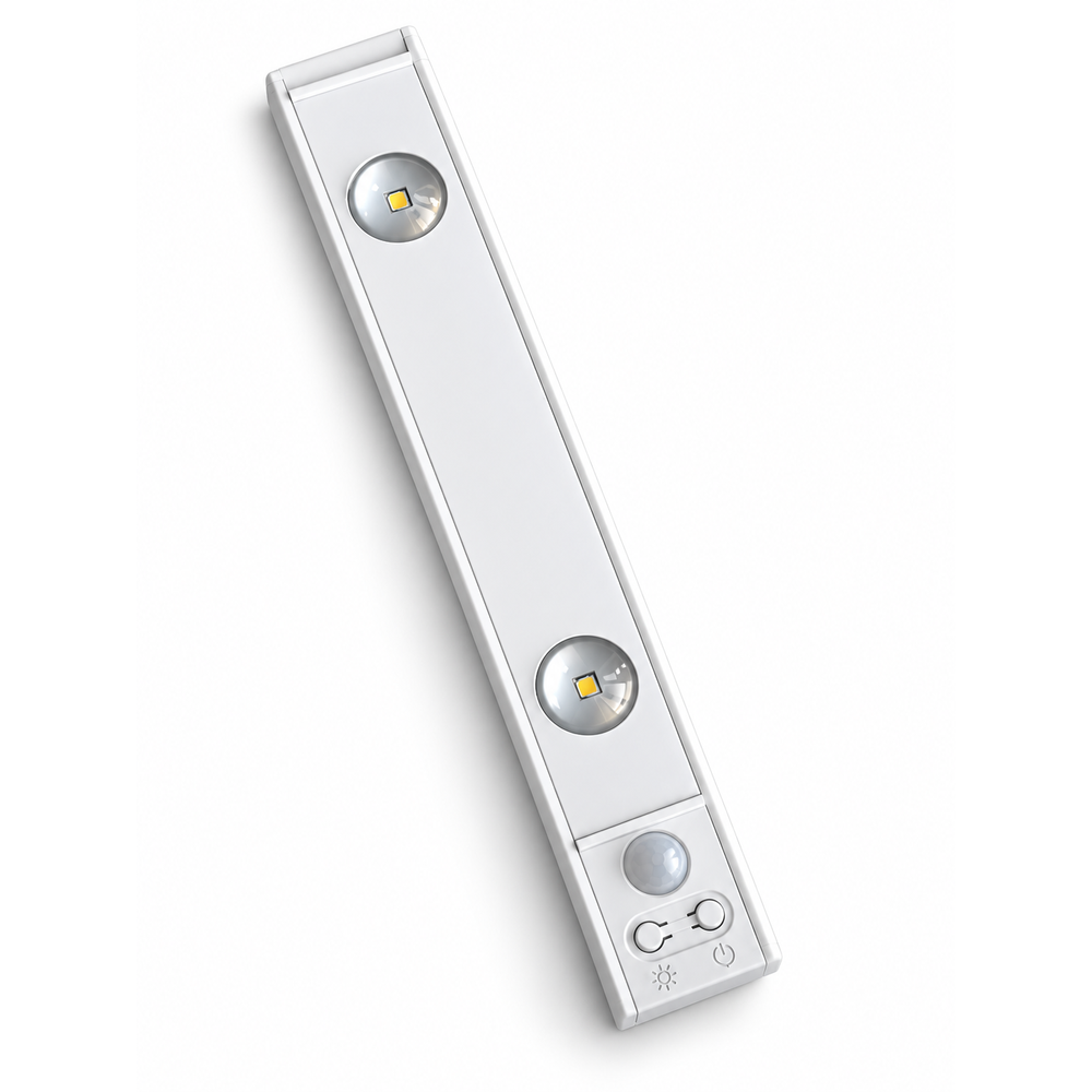 Vit LED-ljusramp 20 cm med rörelsesensor