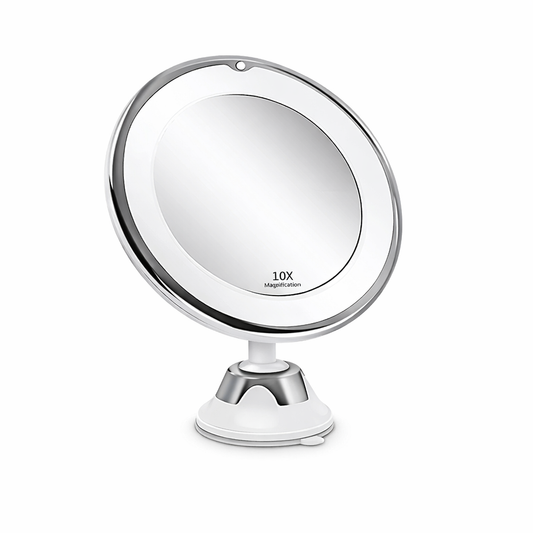 Förstoringsspegel med sugkopp & LED-ljus