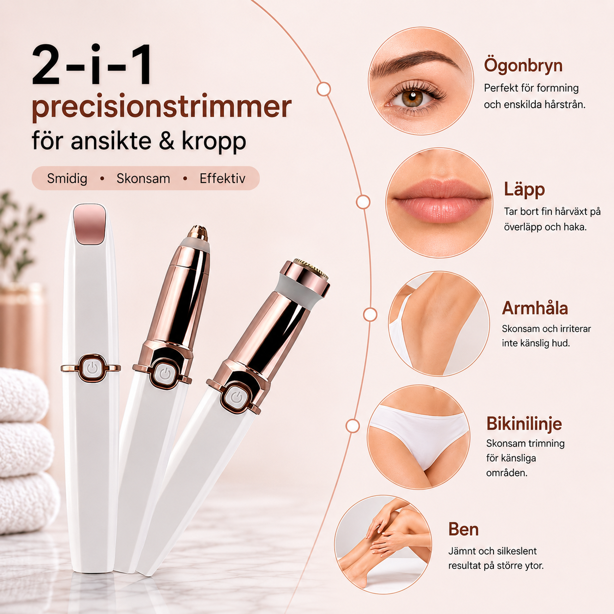 Allora Precisionstrimmer 2-i-1