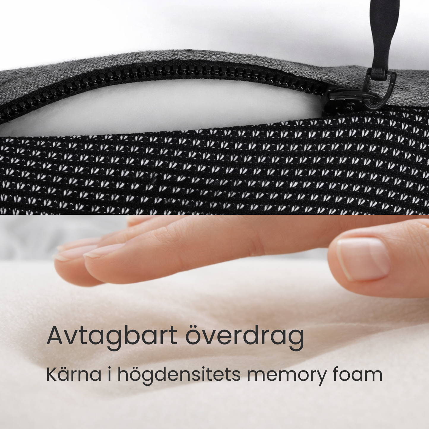 Omslutande resekudde i memory foam