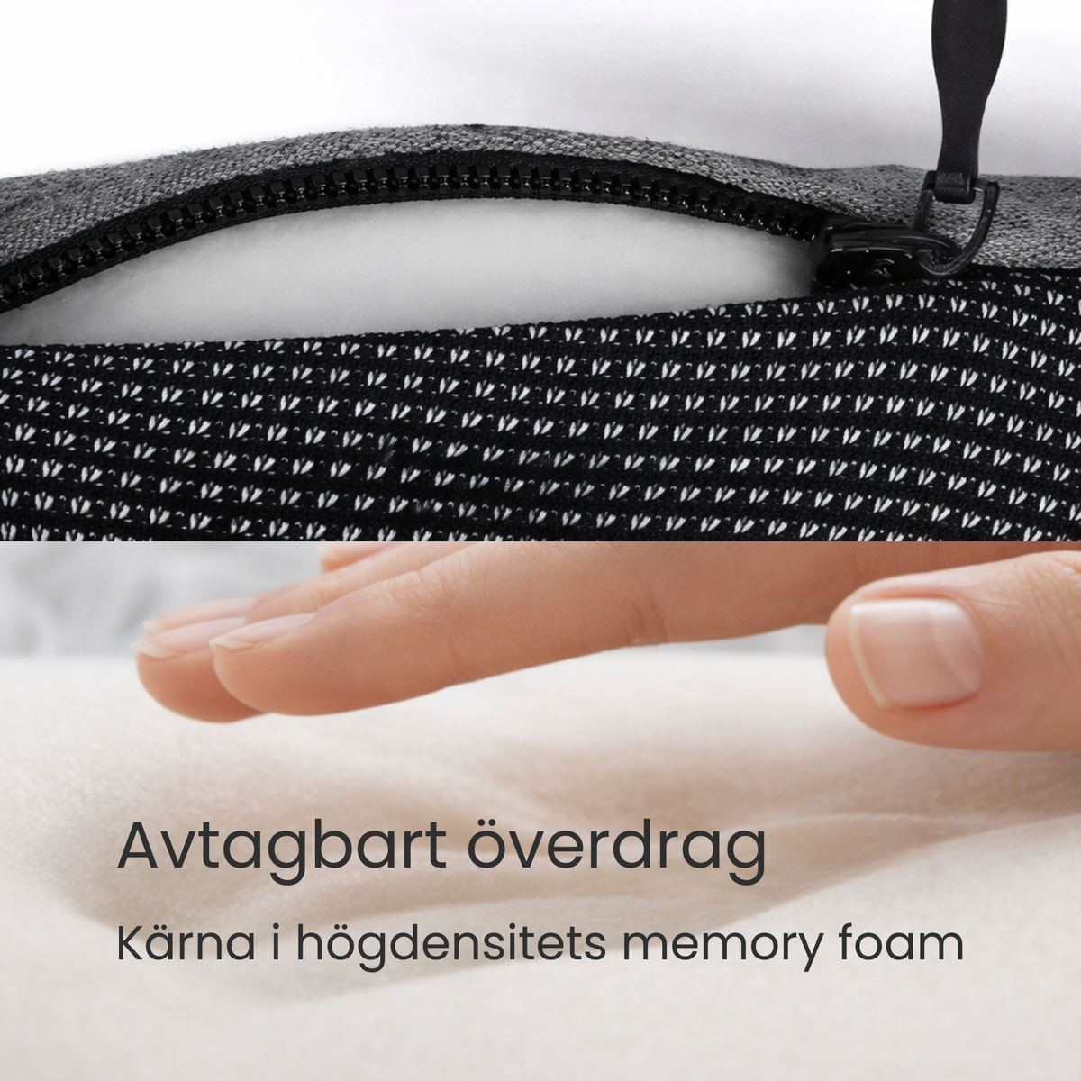 Omslutande resekudde i memory foam