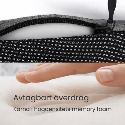 Omslutande resekudde i memory foam