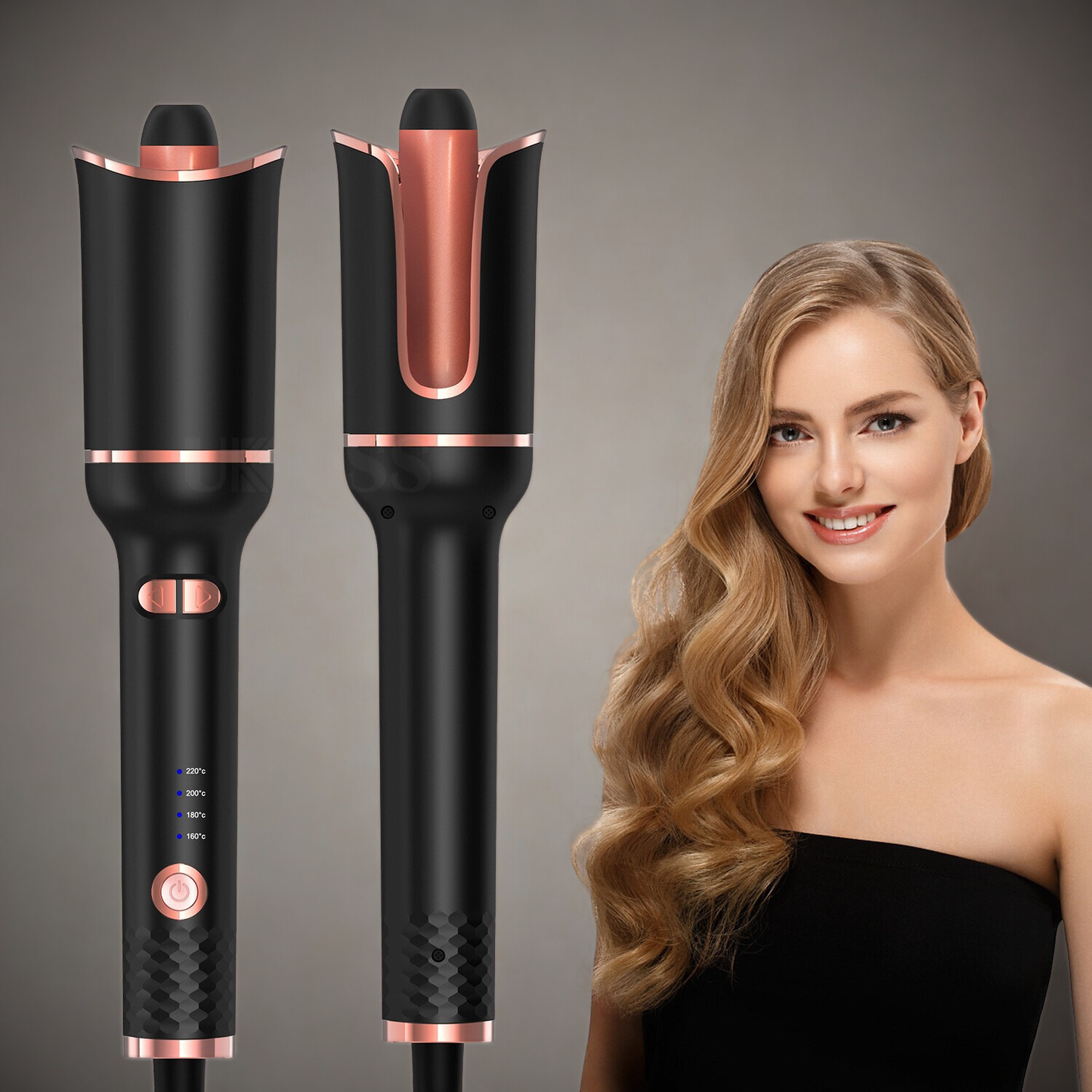 Automatisk keramisk locktång med jon- och frisskontroll