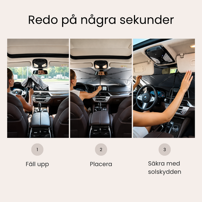 Vindruteskydd i paraplydesign